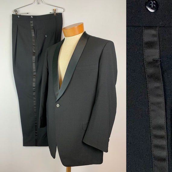 Vintage 50’s Black Shawl Collar Tuxedo - image 1
