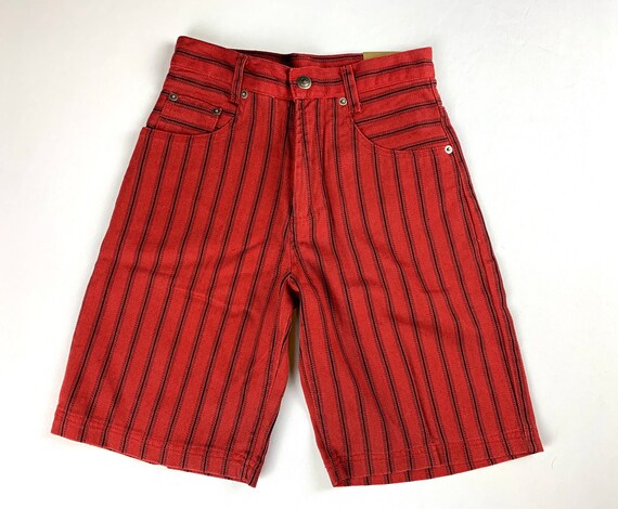 Vintage Gitano Girl’s Red Striped Shorts Size 12R… - image 2