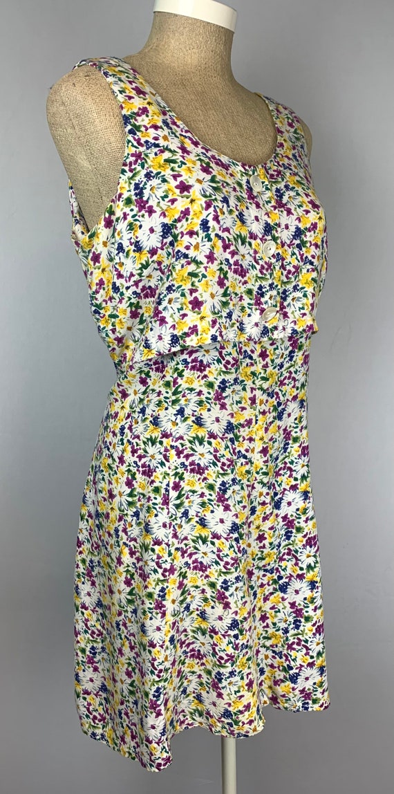 Floral Skort Romper Basic Editions | Vintage 80s … - image 1
