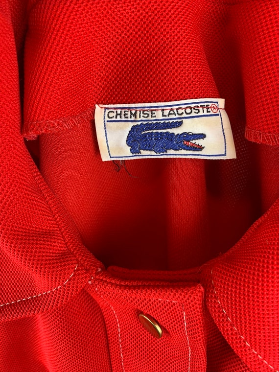 Vintage 70s Chemise Lacoste Red Dress Tennis Dress - image 9