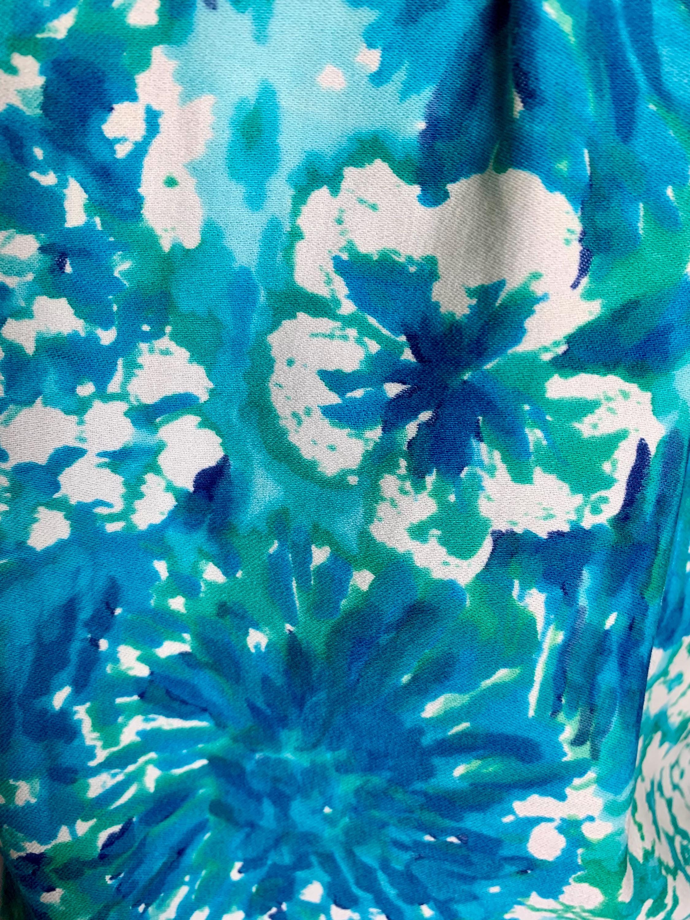 Vintage 50's Women's Jantzen Floral Cotton Hawaiian Shirt