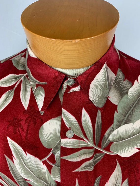 Vintage 80s 90s Rayon Hawaiian Shirt Size Large F… - image 5
