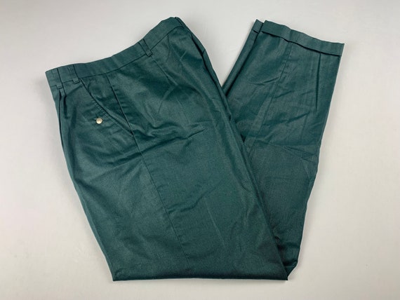 Vintage 90’s Levi’s Teal Polished Cotton  Pants 3… - image 8