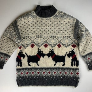 Vintage Scotty Dog Pullover Sweater