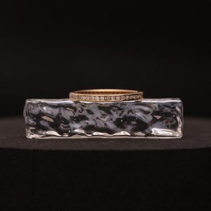 14k Yellow Gold Channel Set Band with Single Cut Diamonds