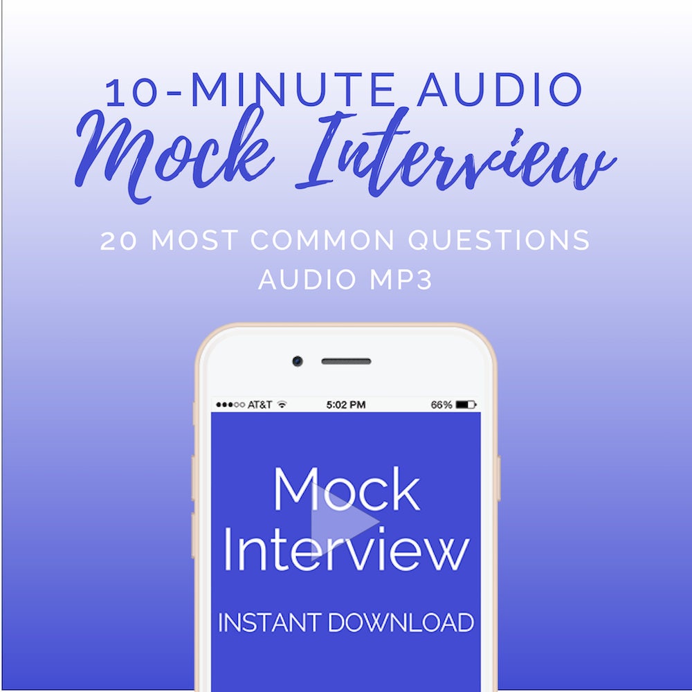 10-minute Audio Mock Interview Mp3 - Etsy