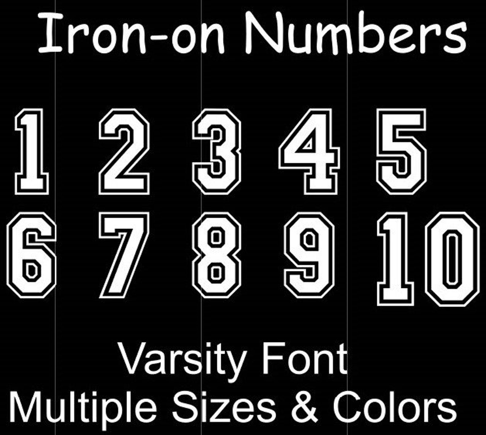 Iron on Numbers Heat Transfer Vinyl Numbers Football Jerseys Football ...