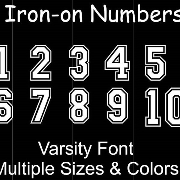 Iron on numbers; Heat Transfer Vinyl Numbers; Football Jerseys; Football Mom shirt numbers