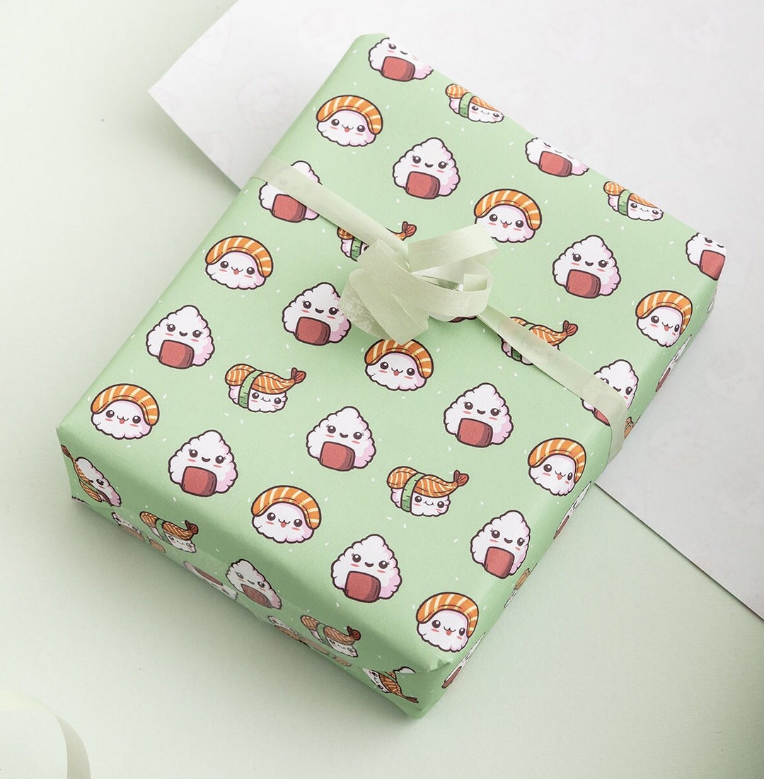 Kawaii Wrapping Paper / Gift Wrap / Sushi Wrapping Paper / Birthday