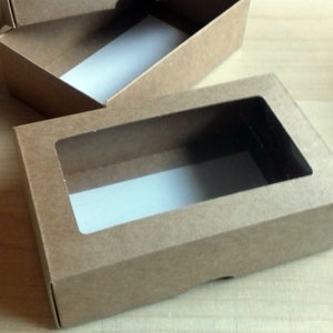 Cajas de regalo de papel natural Kraft de alta calidad - 130mmx80mmx40mm- 10 uds