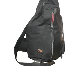 Leather bag for women, Canvas and leather backpack, women's baluchon bag, gifts for her, back to school, personalized bag, unique bag