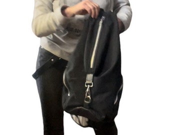 Canvas backpack, Leather backpack, women's backpack, gifts for her, back to school, personalized bag, unique bag