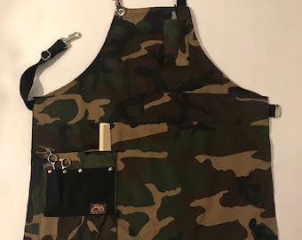 Barber apron, hairdresser apron, apron, custom apron, personalized apron, barbeshop