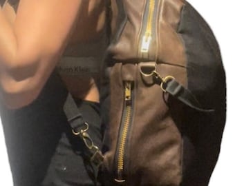 leather backpack, weekend bag, unisex bag, large leather bag