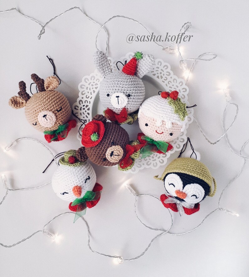christmas crochet pattern pdf tutorial christmas gift, set of 3 toys Christmas ornaments christmas decor christmas pattern