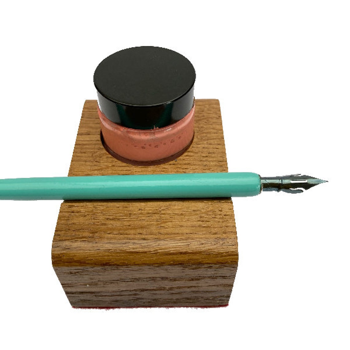 Handmade calligraphy ink pot holder and pen rest Etsy