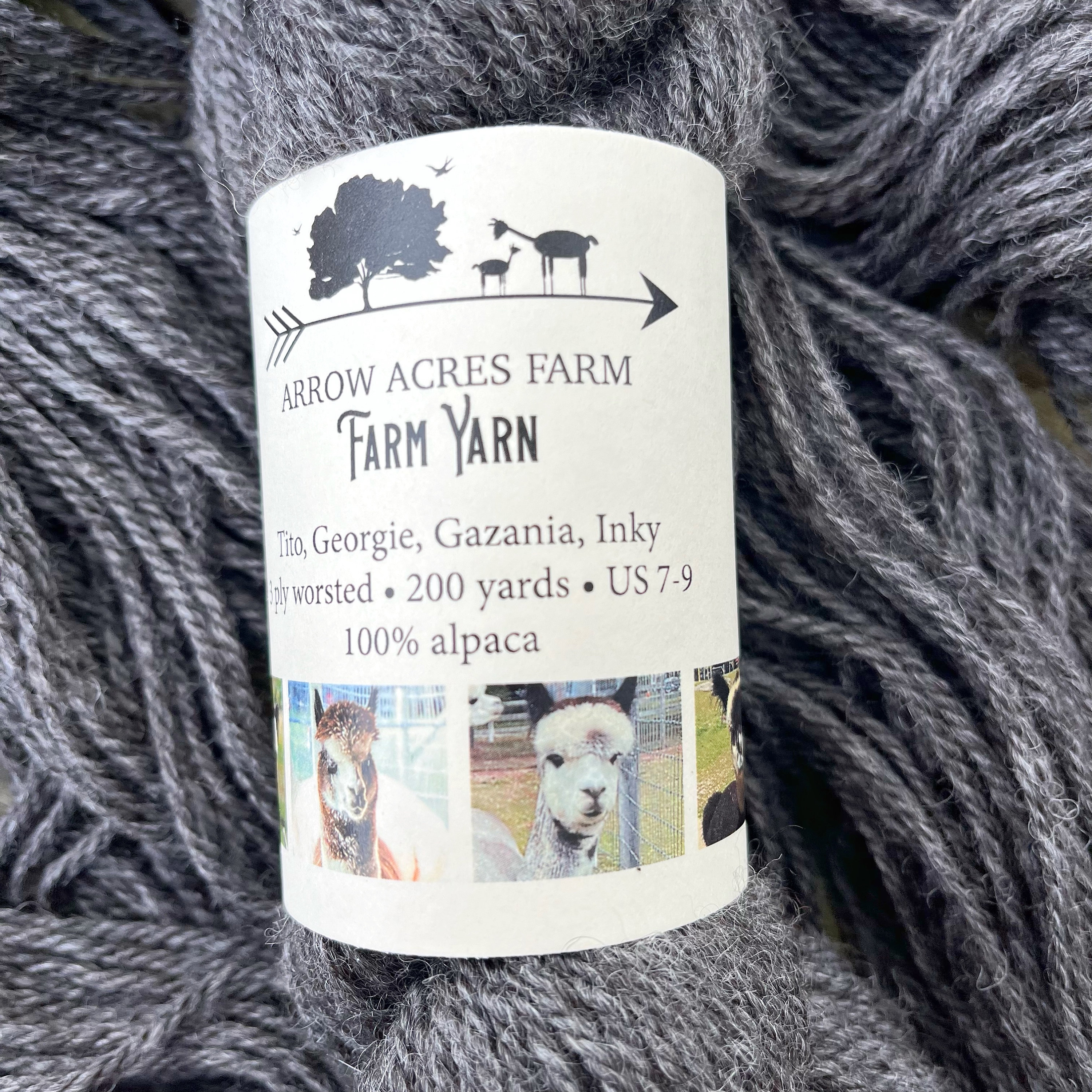 Gray Baby Alpaca Yarn From Peru for Crocheting or Knitting
