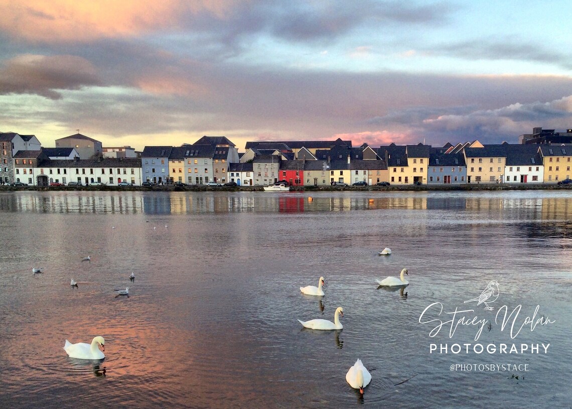 Photograph of the Long Walk Galway Ireland. Etsy