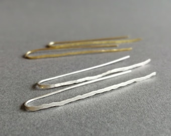 Y A O Silver or gold filled hammered earrings, minimalist style, gift idea for women