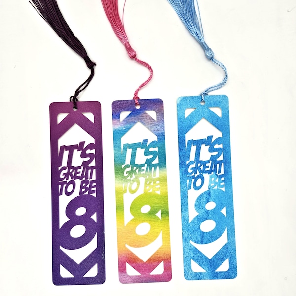 Baptism Bookmark, It's Great to be Eight, Rainbow, LDS, Baptism, Gift