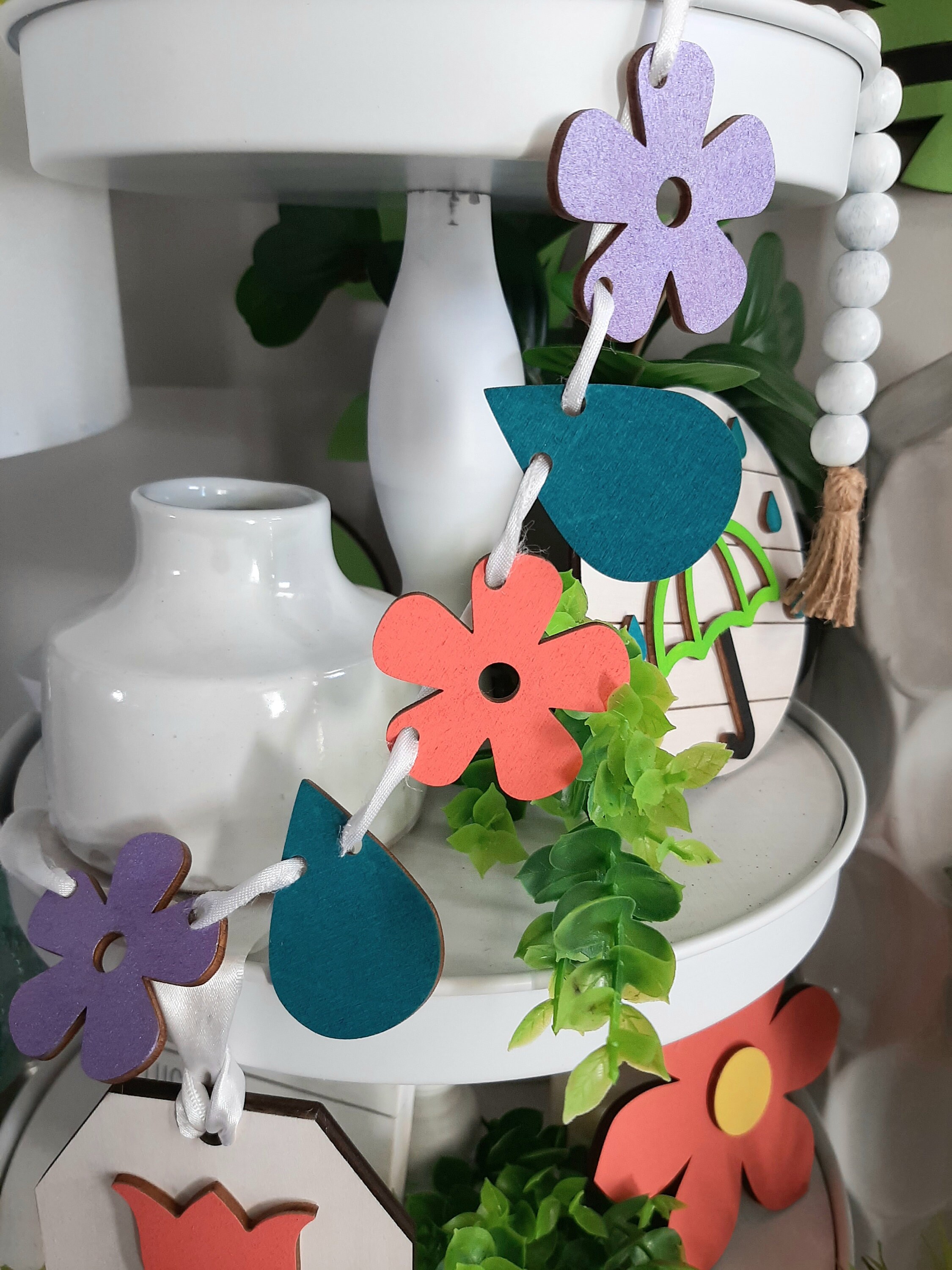 Unfinished Spring DIY Tiered Tray Decor Kit Wood Tier Tray Etsy Norway