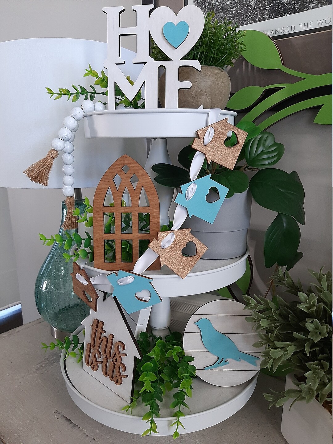 Unfinished Home DIY Tiered Tray Decor Kit Tier Tray Craft Etsy