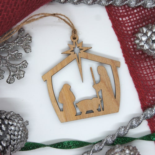 Set of 5 or 10 Hear Him Ornament Bulk Laser Cut Wood Etsy