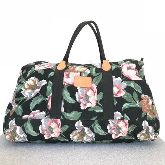 vintage floral duffle bag