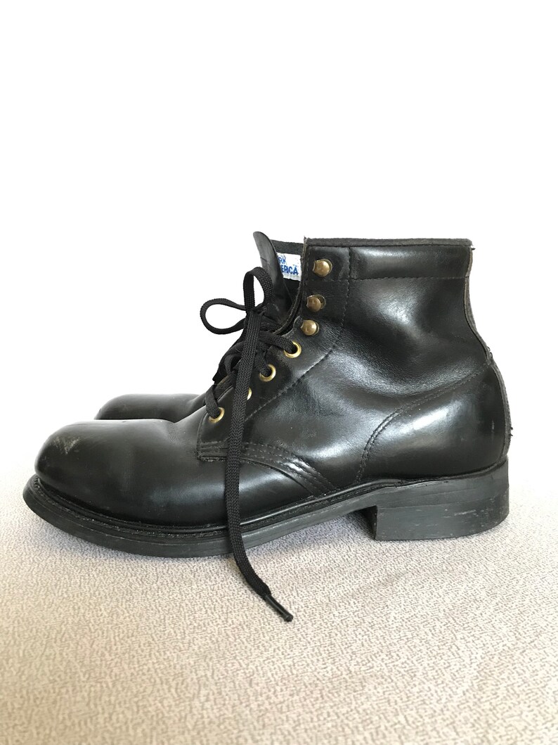 vintage leather combat boots
