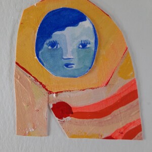 Aquarelle et collage acrylique 4x6.