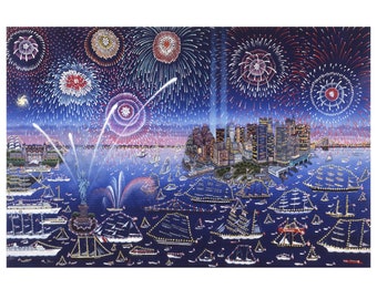 Statue of Liberty Centennial - Melanie Taylor Kent - Mint Framed