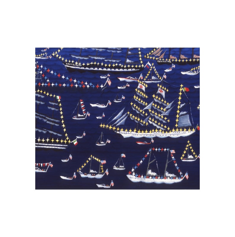 Gicl\u00e9e print of Statue of Liberty Fireworks patriotic artwork by Kathy Jakobsen