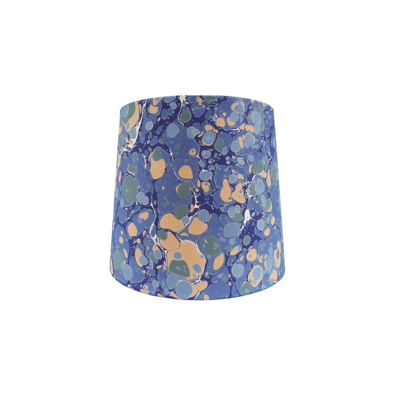 Hand Marbled Lamp Shade 30cm in Marmor Periwinkle image 2