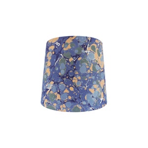 Hand Marbled Lamp Shade 30cm in Marmor Periwinkle image 3