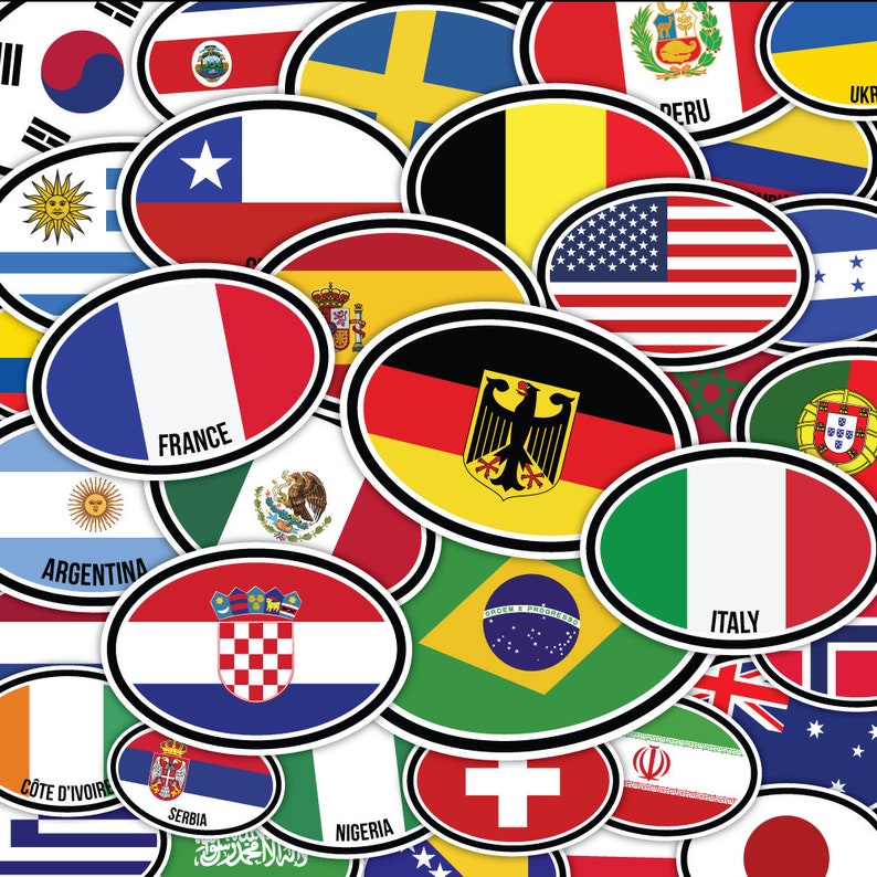 World Countries Vinyl Decal Sticker Adhesive Pais Etsy