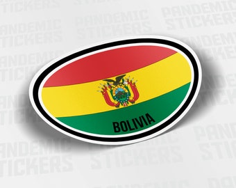Sticker Bolivia Resin Domed Stickers Bolivia Flag 3D Vinyl Adhesive Decal Car 