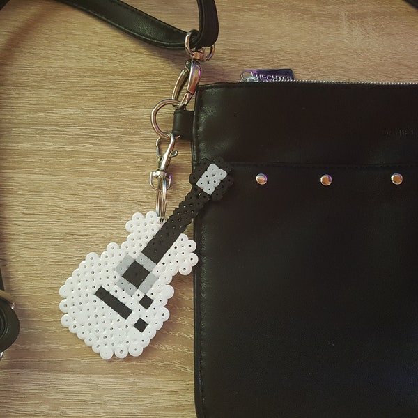 Gitarre Perler Perle Bild Schlüsselanhänger (groß)