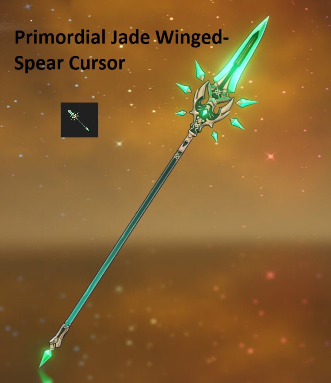 Genshin Impact Primordial Jade Wingedspear Mouse Cursor Etsy Finland