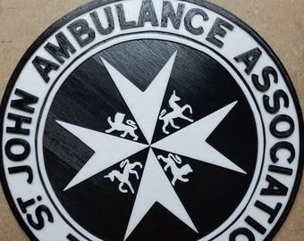 St. Johns Ambulance Police Box Sign (3d Printed)