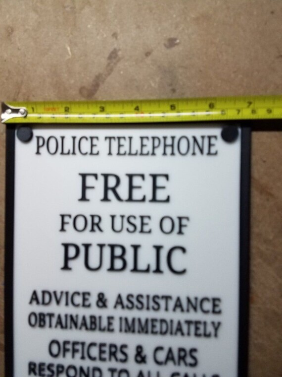 Tardis Door Sign 9 5 X 7 In 3d Printed From Doctor Who Etsy