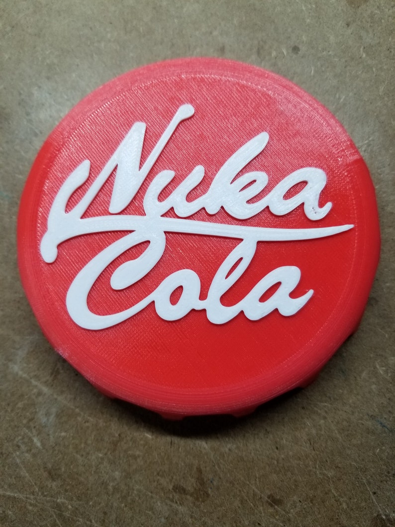 Nuka Cola Bottle Cap 3d Printed Etsy