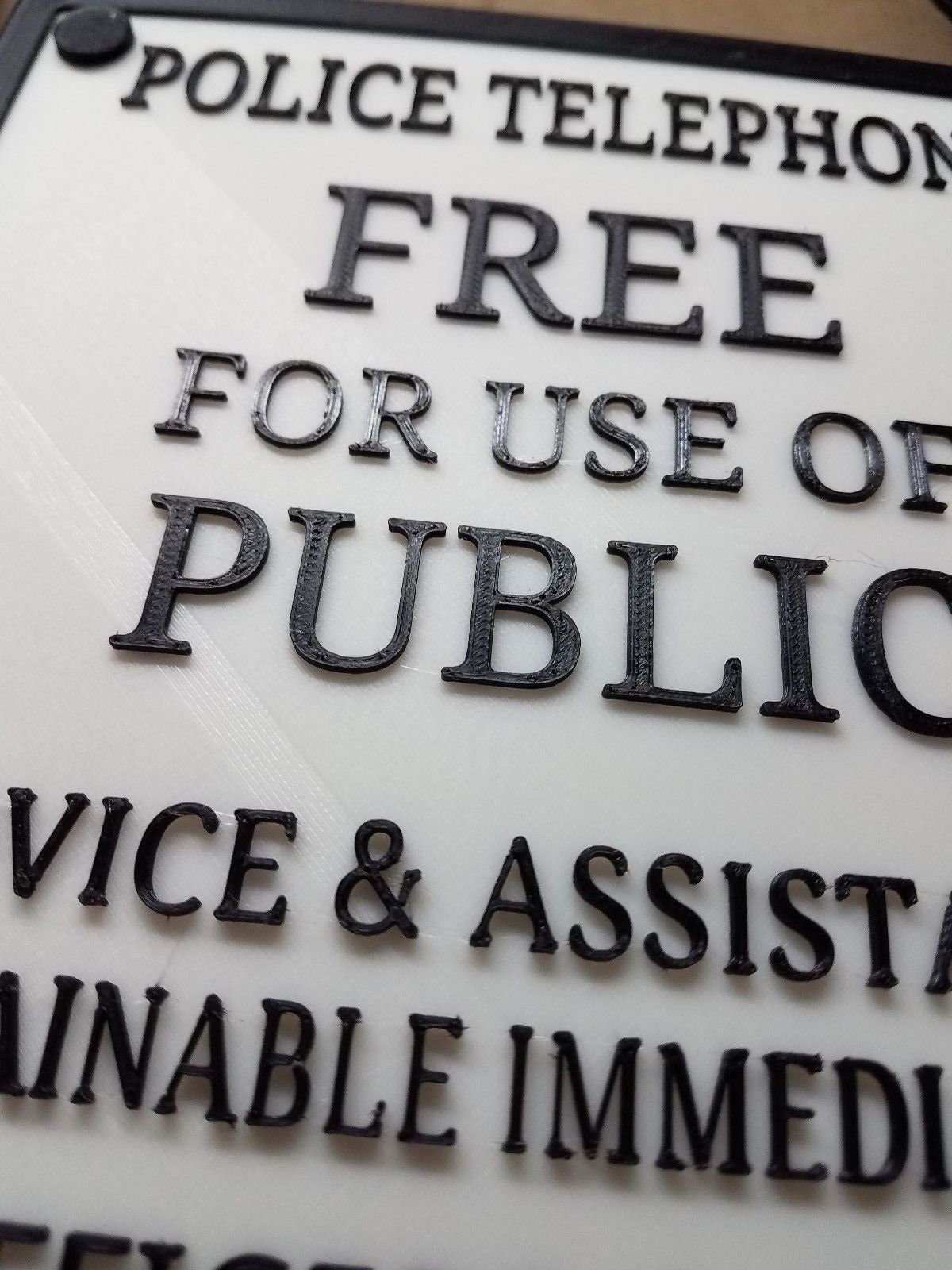Tardis Door Sign 9 5 X 7 In Collectibles 3d Printed From