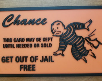 Get Out Of Jail Card Etsy