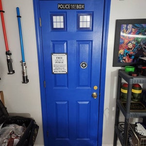 Police Box Door Kit/Small Windows (3d printed 1960s Door Kit) Read Description/Different Versions Available