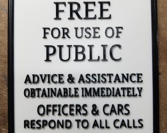 Police Box Door Sign (3d printed)