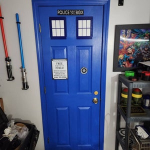 Police Box Door Kit/Large Windows (3d printed 1960s Door Kit) Read Description/Different Versions Available