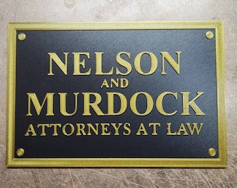 Nelson and Murdock (plaque 3d printed)