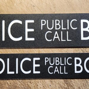 Police Box Sign/Read Descriptions (3d Printed wall art)