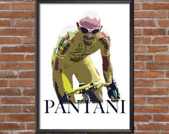 Framed Picture Marco Pantani Cycling Picture