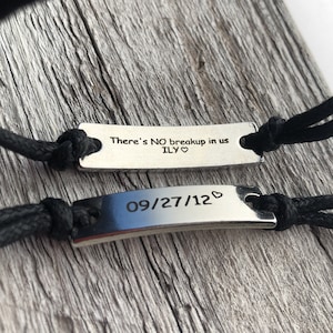 Couples Anniversary bracelets, Couples relationship bracelet, Couples date bracelet, inside message bracelet, couples gifts,Couples bracelet